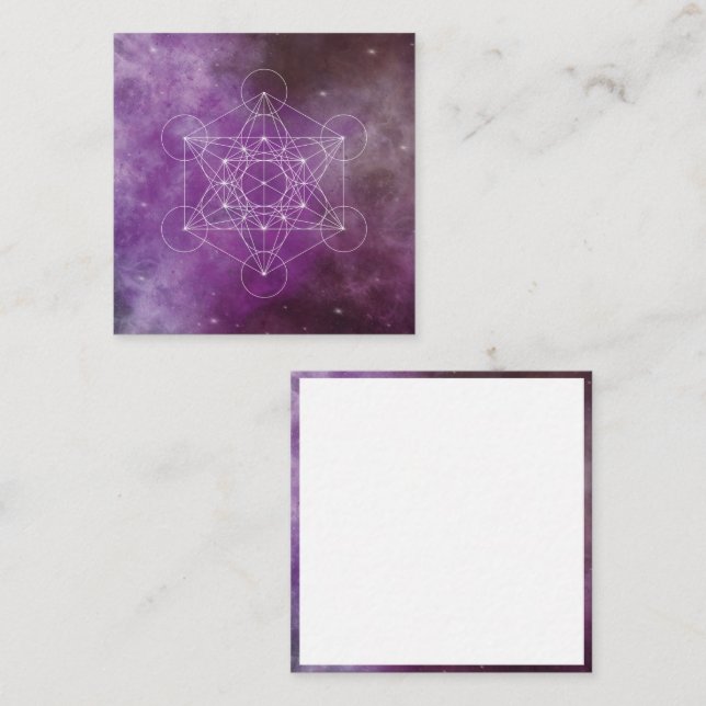 Metatron, chakra,zen,sacred geometric, angel enclosure card (Front/Back)