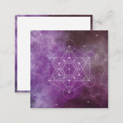 Metatron chakrazensacred geometric angel enclosure card