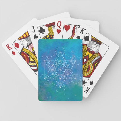 Metatron chakrazensacred geometric angel poker cards