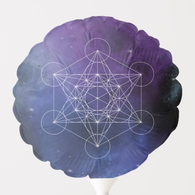 Metatron, chakra, zen, sacred geometric, geometry, balloon (Front)