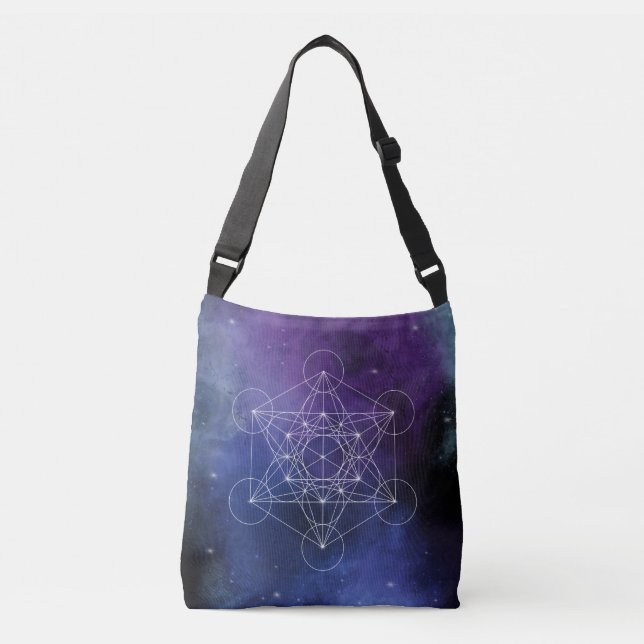 Metatron, chakra,zen,sacred geometric, geometry, crossbody bag (Front)