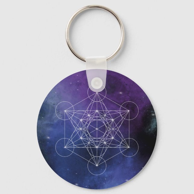Metatron, chakra,zen,sacred geometric, geometry, keychain (Front)