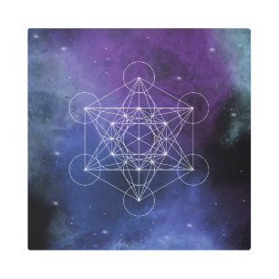 Metatron, chakra,zen,sacred geometric, geometry, metal print