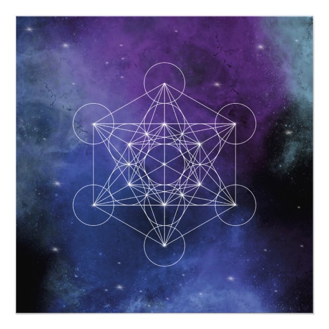 Metatron, chakra, zen, sacred geometric, geometry, photo print (Front)