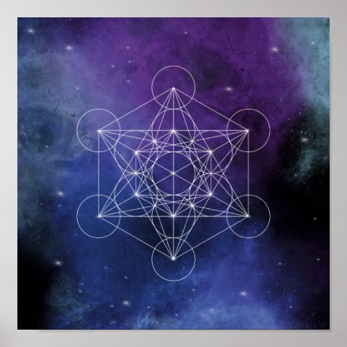 Metatron chakra zen sacred geometric geometry poster
