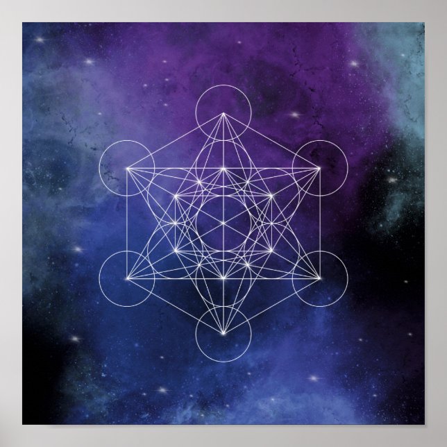 Metatron, chakra, zen, sacred geometric, geometry, poster (Front)
