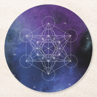 Metatron, chakra,zen,sacred geometric, geometry, round paper coaster