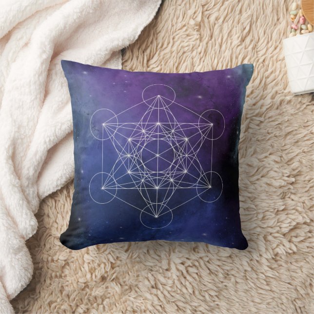 Metatron, chakra, zen, sacred geometric, geometry, throw pillow (Blanket)