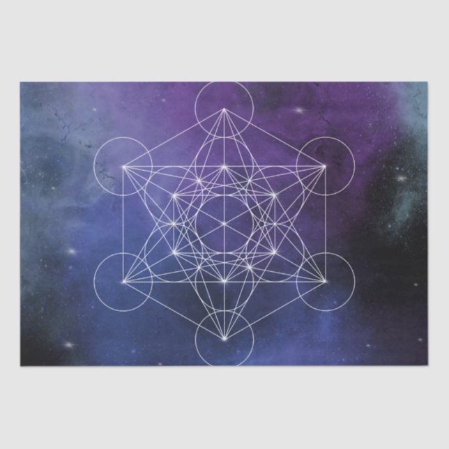 Metatron, chakra, zen, sacred geometric, geometry, tissue paper (Front)