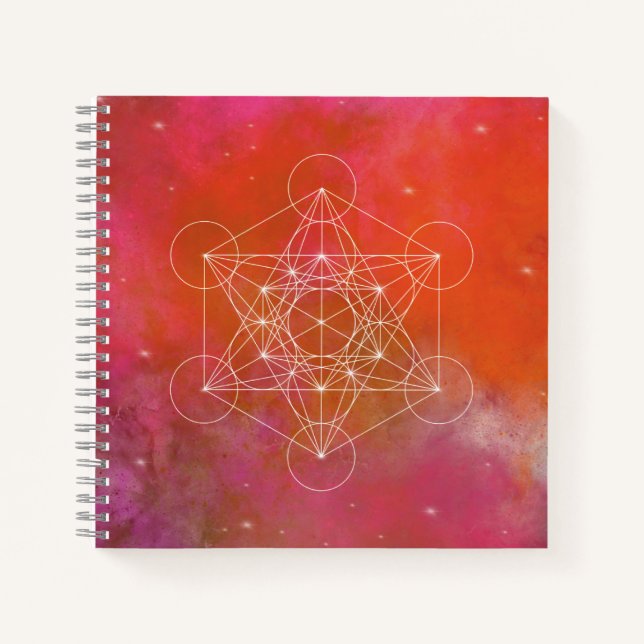 Metatron, chakra, zen, sacred geometry, angel notebook (Front)