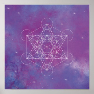 Metatron, chakra, zen, sacred geometry, angel poster