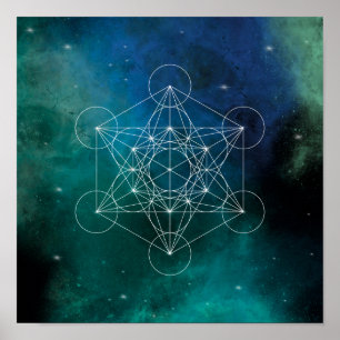 Metatron, chakra, zen, sacred geometry, angel, spi poster