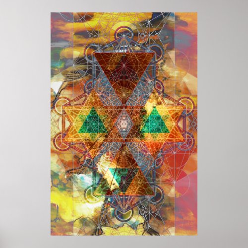 Metatron Colorscape Mandala Art Poster