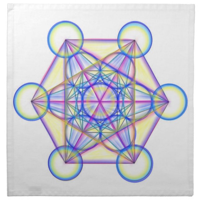 Metatron Cube Crystal Grid Cloth (Front)