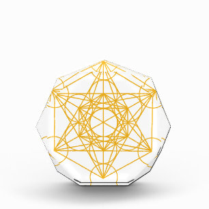 Metatron Cube Gold Acrylic Award
