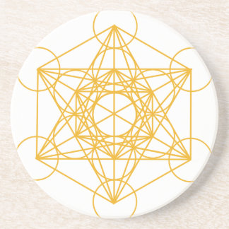 Metatron Cube Gold Coaster