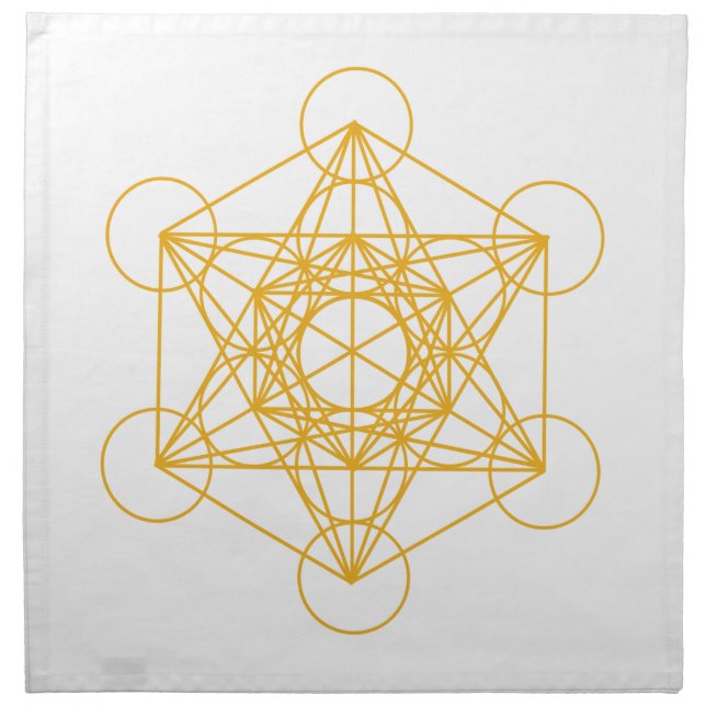 Metatron Cube Gold Napkin (Front)