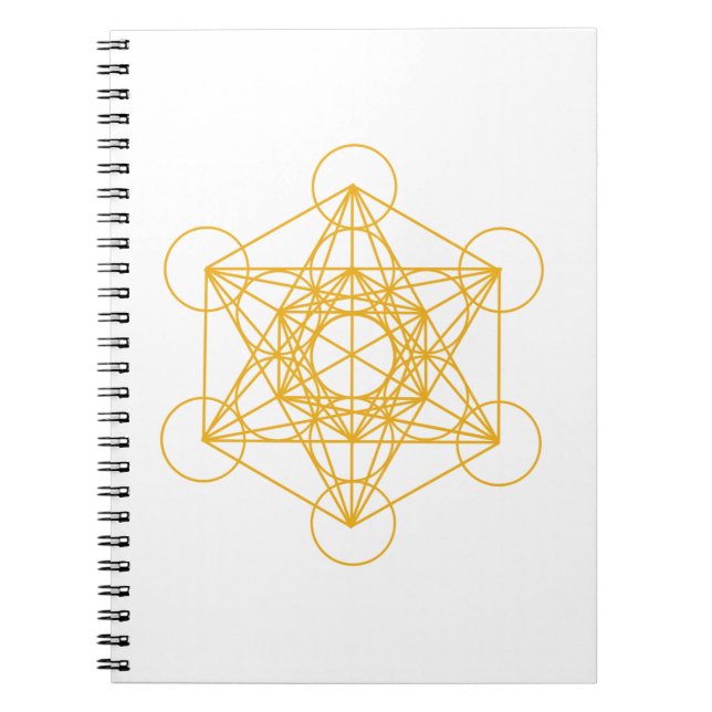 Metatron Cube Gold Notebook (Front)