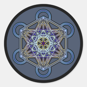 metatron-cube-mandala-3 classic round sticker