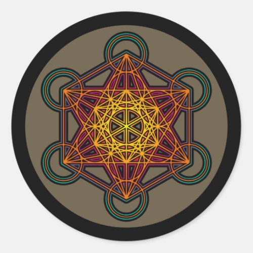 metatron cube mandala sticker