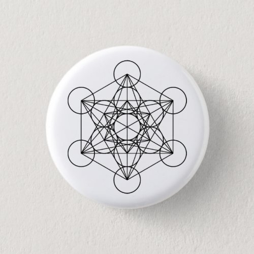 Metatron Cube Sacred Geometry Button
