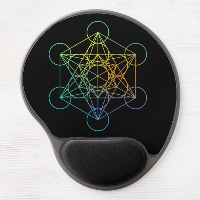 Metatron Cube Sacred Geometry Gel Mouse Pad (Front)