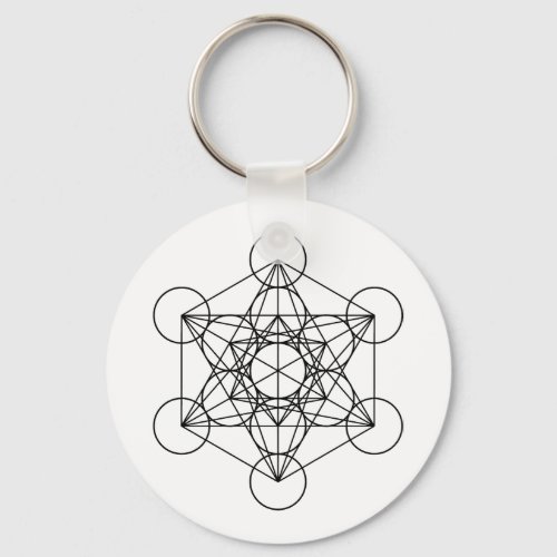 Metatron Cube Sacred Geometry Keychain