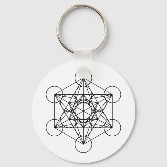 Metatron Cube Sacred Geometry Keychain (Front)