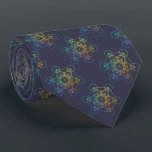 Metatron Cube Sacred Geometry Neck Tie<br><div class="desc">The Metatron's Cube is a name for a sacred geometric figure composed of 13 equal circles with lines from the center of each circle extending out to the centers of the other 12 circles. It is also known by some New Age teachers who call a variant of this figure the...</div>
