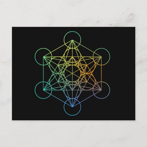 Metatron Cube Sacred Geometry Postcard