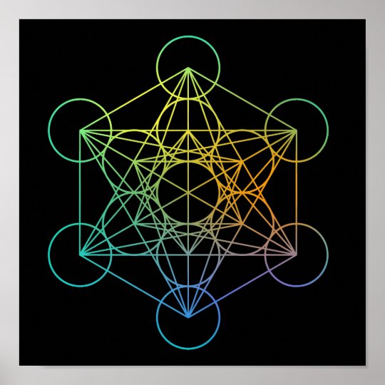 Metatron Cube Sacred Geometry Poster | Zazzle.com