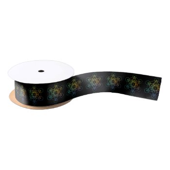 Metatron Cube Sacred Geometry Satin Ribbon by spacecloud9 at Zazzle