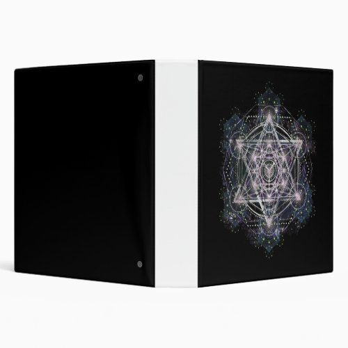 Metatron Cube Sacred Geometry Spiritual Yoga 3 Ring Binder