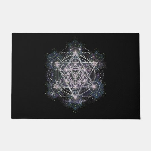 Metatron Cube Sacred Geometry Spiritual Yoga Doormat