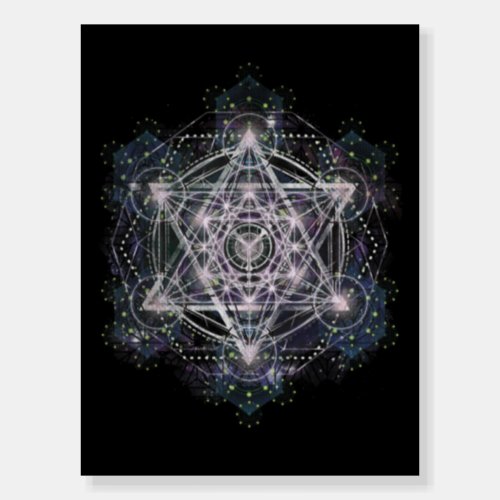 Metatron Cube Sacred Geometry Spiritual Yoga Foam Board