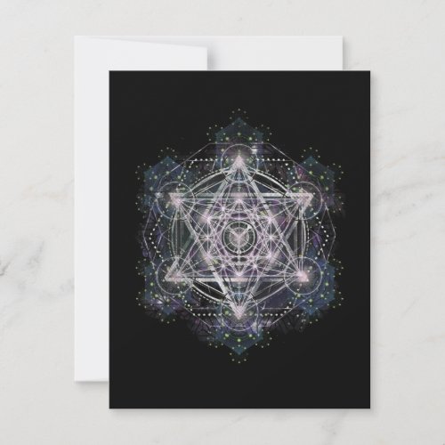 Metatron Cube Sacred Geometry Spiritual Yoga Note Card