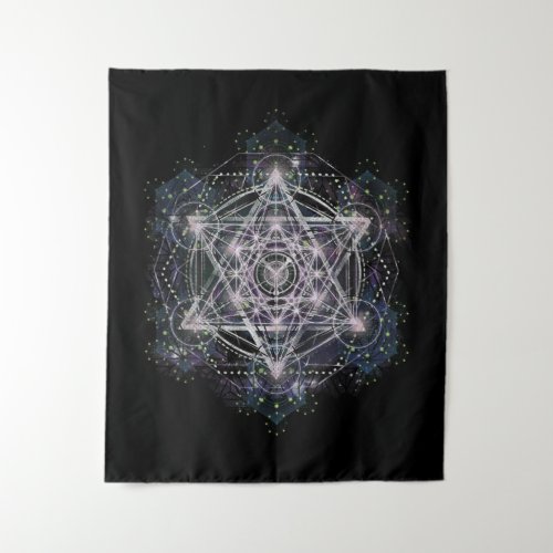 Metatron Cube Sacred Geometry Spiritual Yoga Tapestry