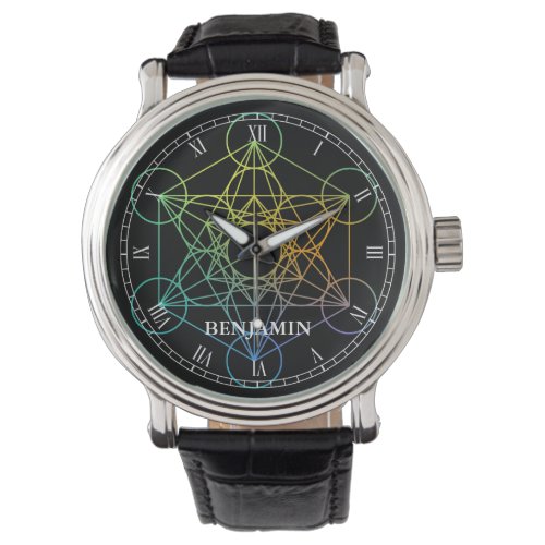 Metatron Cube Sacred Geometry Wrist Watch