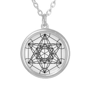 Metatron Cube Silver Plated Necklace