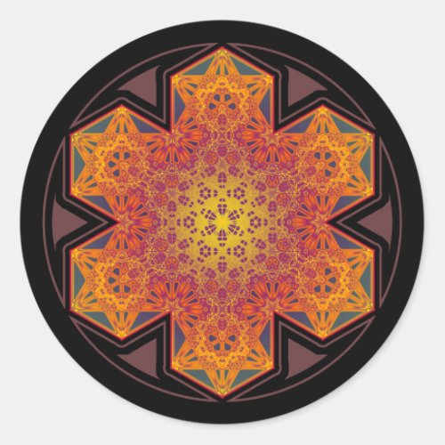 metatron cube star mandala sticker