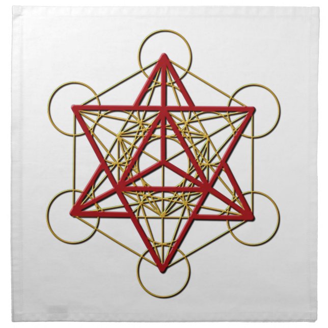 Metatron Merkaba Cloth Napkin (Front)