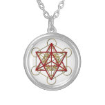 Metatron Merkaba Silver Plated Necklace at Zazzle
