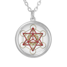 Metatron Merkaba Silver Plated Necklace