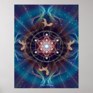 Metatron - Merkabah- Sacred geometry Poster