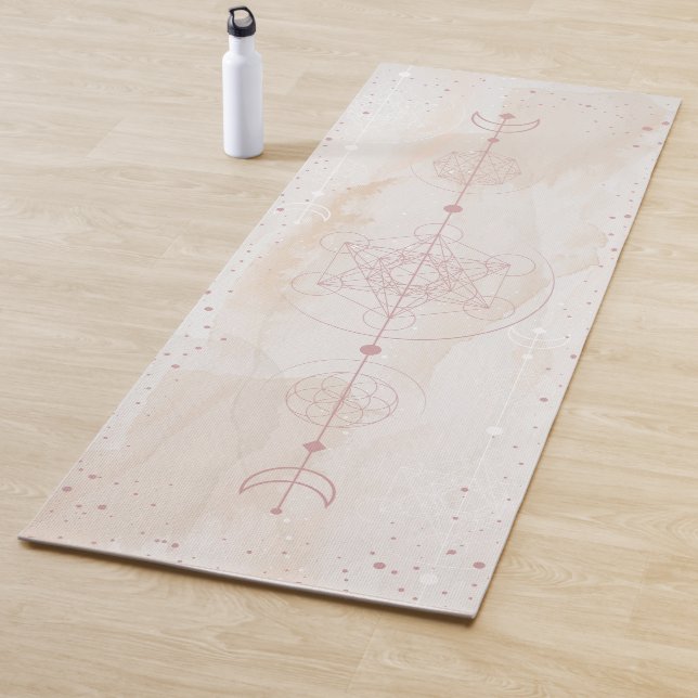Metatron moon and stars sacred geometry  yoga mat (In Situ)