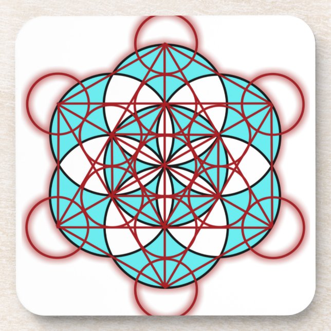 Metatron Red Drink Coaster (Front)