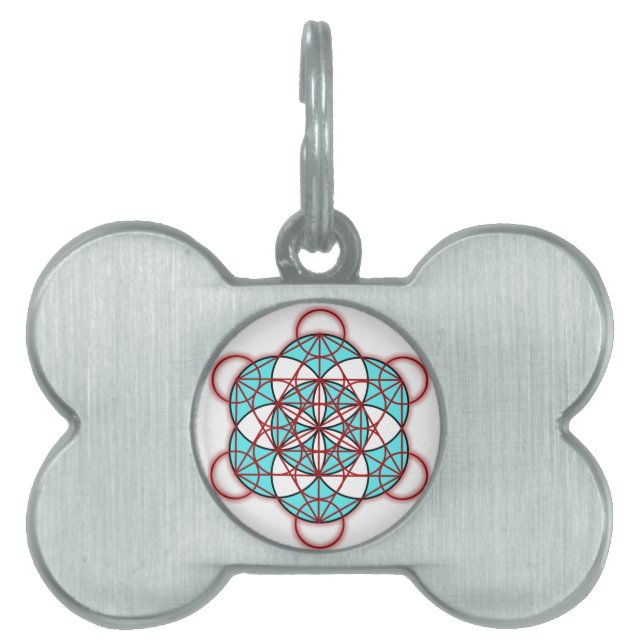 Metatron Red Pet Name Tag (Front)