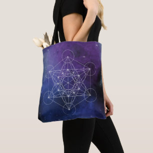 Metatron’s Cube Sacred Geometry Tote Bag