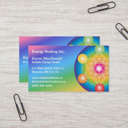 Metatrons Cube Spectrum Business Card