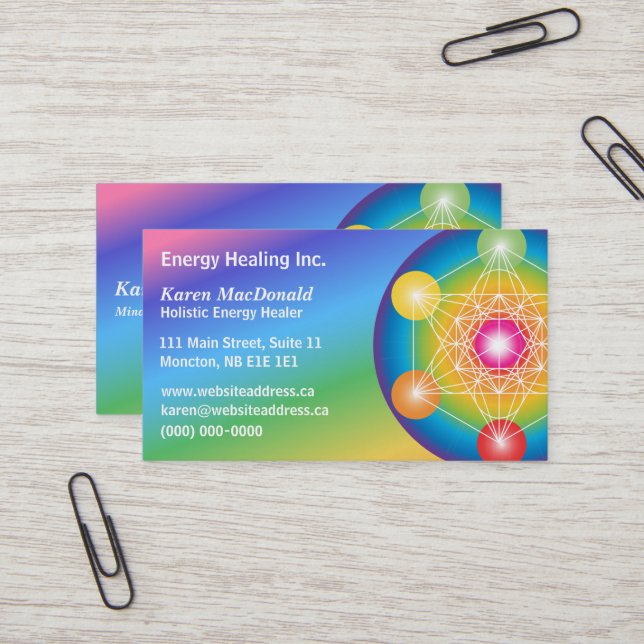 Metatron’s Cube Spectrum Business Card (Front/Back In Situ)